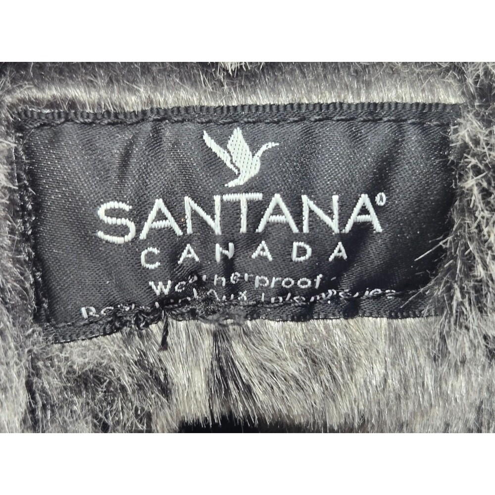 Santana Canada Womens Sz 9 Black Leather Waterproof Snow Boots Faux Fur - Picture 8 of 11